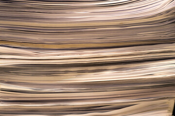 White paper piled high and thick in order to collect for recycling to reduce global warming