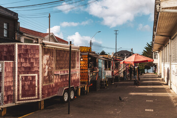 street in the town of castro on chiloe