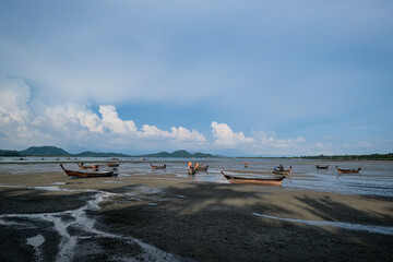 View of Cost with fishery boats