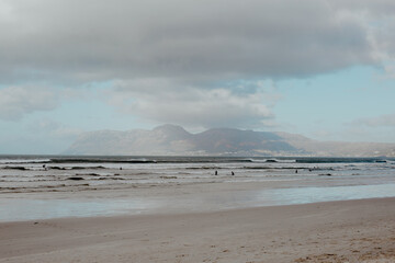 clouds over the beach