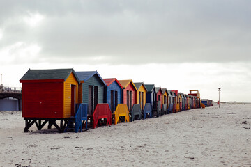 Naklejka premium colorful huts