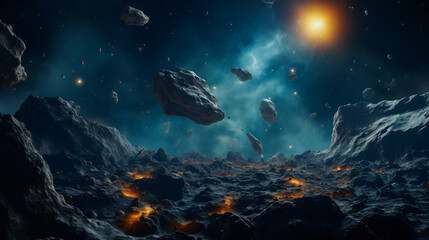 Meteorites in deep space with asteroids in distant offering resources for space mining