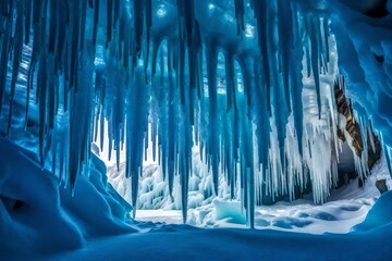 blue sky with clouds generated by AI technology