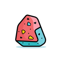 Flat vector icon a minimalist vector icon with a pink and blue color scheme on a clean white background