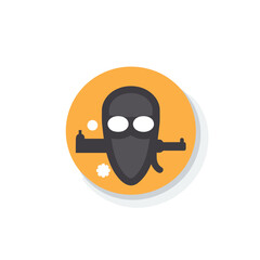 Flat vector icon a pencil and paper with a pencil icon on a flat vector background