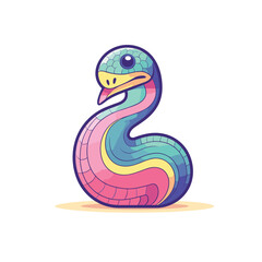 Fototapeta premium Flat vector icon a vibrant bird perched on a clean white background