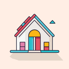 Flat vector icon a white background with a flat vector icon of a chainsaw with a handle