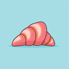 Flat vector icon a building with columns and a red roof in a flat and minimalist style