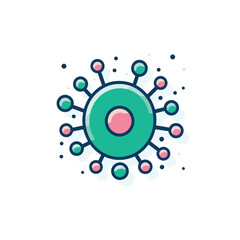 Obraz premium Vector flat icon of a flat vector icon of a corona corona