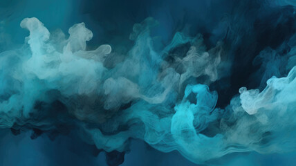 Fototapeta na wymiar Dreamlike Indigo Waves: Textured Canvas Abstract. Generative AI