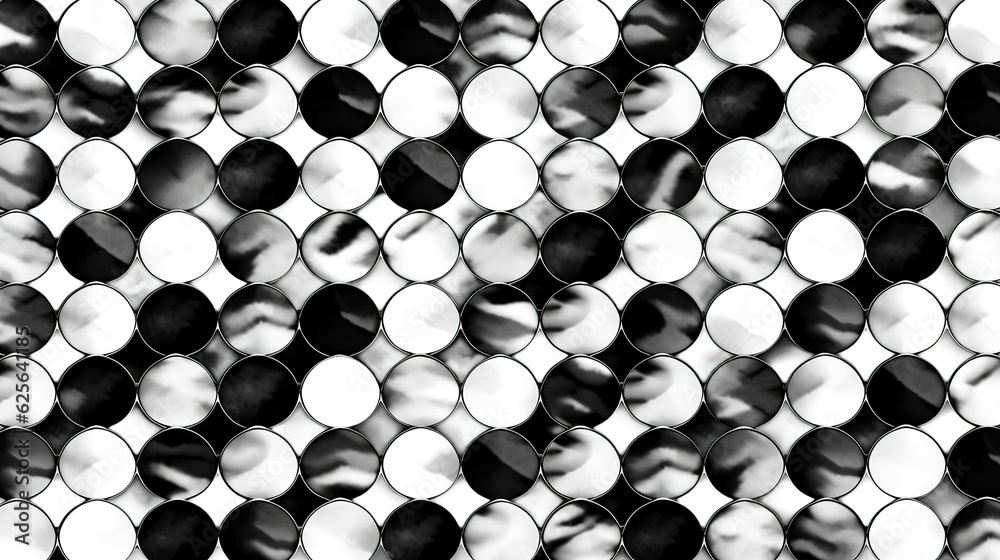 Wall mural seamless abstract snake scales warbled checker pattern. generative ai