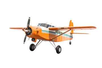 Fotobehang Oud vliegtuig Small plane on a transparent background. png file. Generative AI
