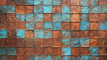 abstract background on green metal plate. Generative Ai