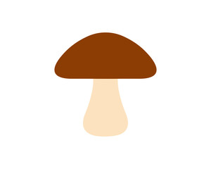 Mushroom icon. Flat mushrom illustration.