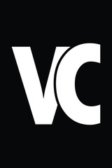 Naklejka na ściany i meble VC letter logo