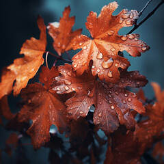 Fototapeta na wymiar Autumn background. Generative Ai Illustration