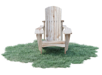wooden chair on the grass