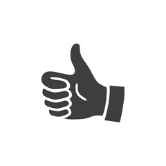 hand with thumb up vector icon