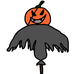 Halloween cartoon cute chavecters. pumpkin and bat icon.