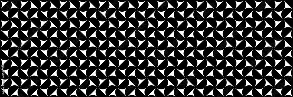 Poster horizontal black semicircle design for pattern and background.