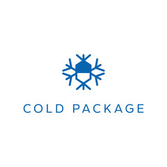 Concept snowflake with package.Vector illustration