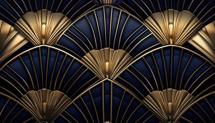 Timeless and sophisticated  gold Art Deco background