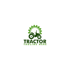 Tractor logo template isolated on white background