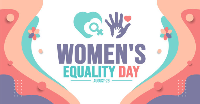 Women’s Equality Day background template. Holiday concept. background, banner, placard, card, and poster design template with text inscription and standard color. vector illustration.
