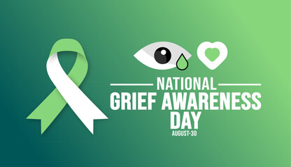 National Grief Awareness Day background template. Holiday concept. background, banner, placard, card, and poster design template with text inscription and standard color. vector illustration.