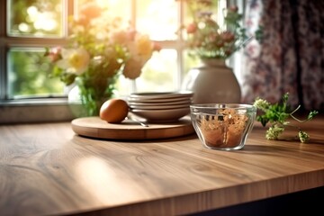 Cozy kitchen tabletop