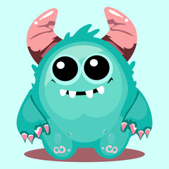 Fototapeta premium monster, yeti critter vector illustration