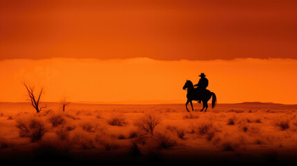 silhouette of a horse