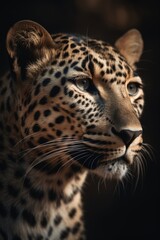 Fototapeta na wymiar Deep in the Jungle - Ultra-realistic Jaguar Portrait AI Generated