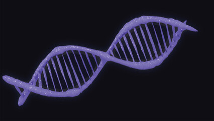 DNA Strands on spiral. Double helix human DNA structure. DNA Strand, DNA molecules, Vector illustration