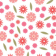 floral pattern flowers leave vector template