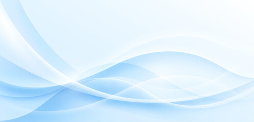 Abstract blue and white wave background. Modern wave shape graphic element. Elegant design. Suit for poster, banner, brochure, business, cover, presentation, website, flyer. Vector illustration