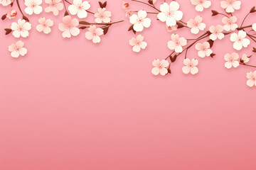 Fototapeta na wymiar pretty flowers pink background