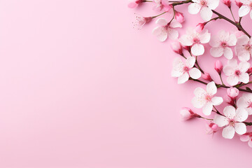 Fototapeta na wymiar pretty flowers pink background
