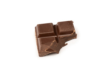 A chocolate bar isolated on white background.