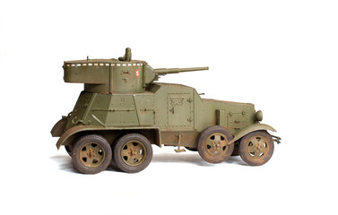 Scale model of old vehicle