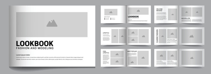Landscape modern fashion portfolio template design