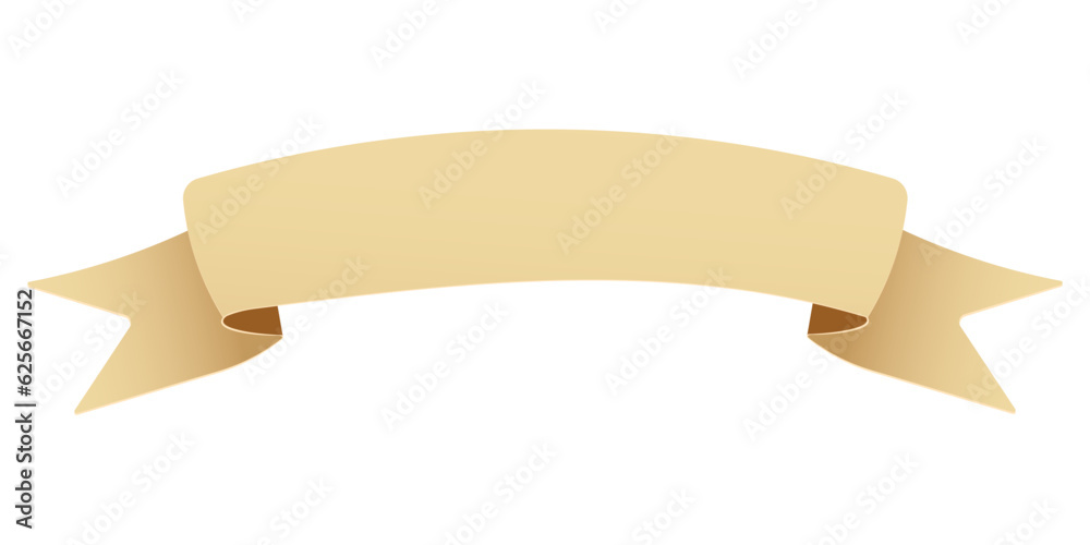 Canvas Prints parchment paper scroll ribbon, old vintage banner game ui element in cartoon style isolated on white
