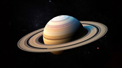 Fototapeta na wymiar Saturn and the Milky Way in the Universe. Generative Ai
