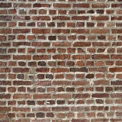 Mur en briques rouges