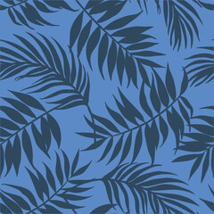 Fototapeta na wymiar Abstract seamless tropics. Grungy palm tree silhouettes seamless texture background. Jungle vector art. Hand drawn exotic illustration for summer design, beach swimwear fabric, wallpaper