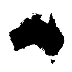 Australia island map silhouette