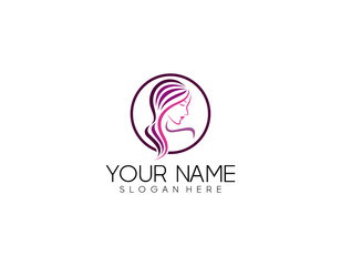 beauty woman logo template