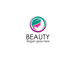Beautiful sexy face, red lips, hand with red manicure nails, fashion woman, element design, nails studio, curly hairstyle, hair salon sign, icon. Beauty Logo. Vector illustration. Hand drawing style.