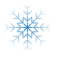 Blue snowflake; winter; cold; freezing.