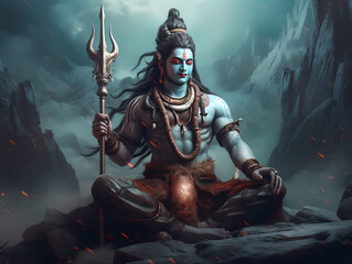 Hindu god Shiva, Generative AI
